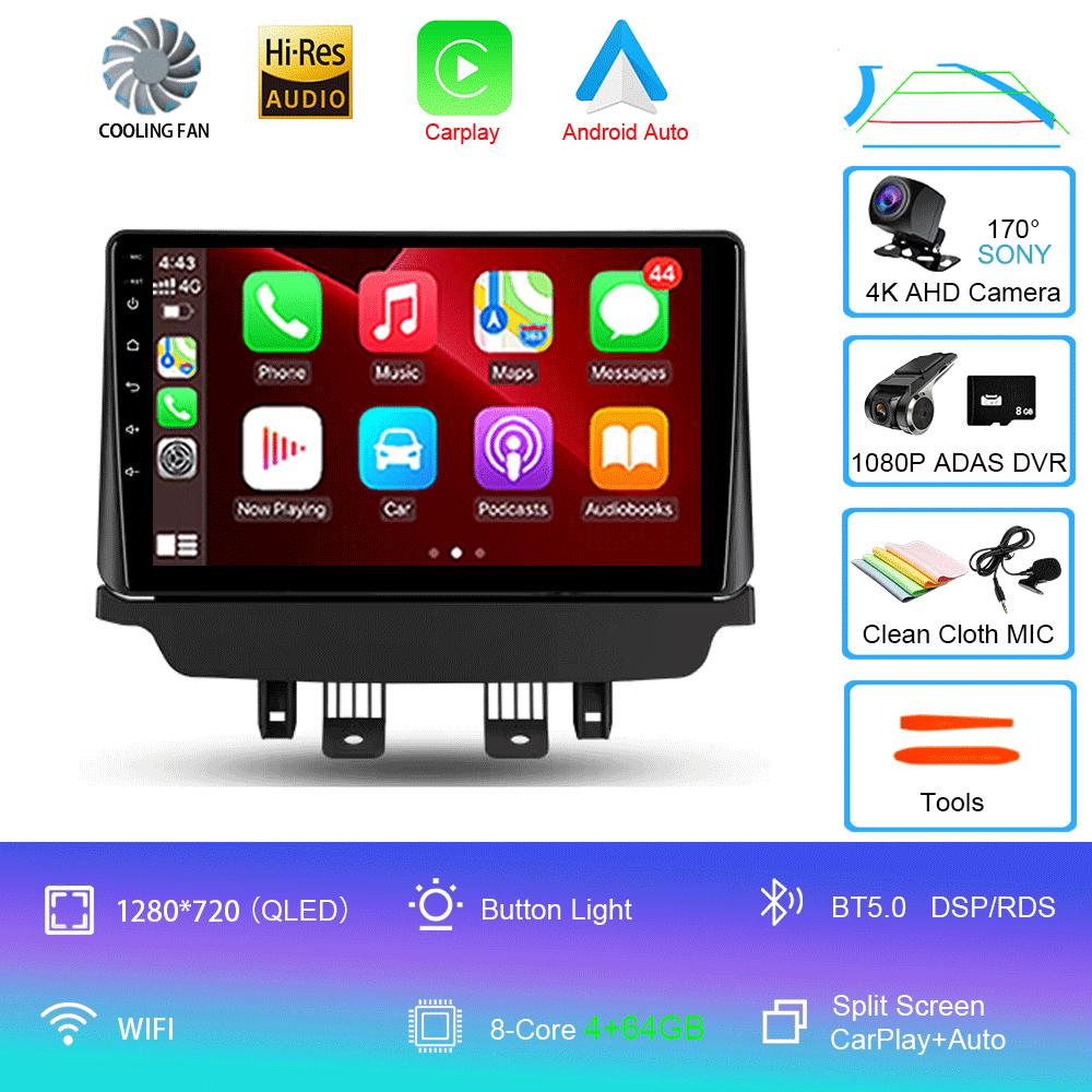 Car Radio Android 14 Carplay Auto For Mazda CX-3 CX3 Mazda 2 DK 2014 - 2021 Multimedia Player GPS Navigation 2din WIFI+4G Stereo