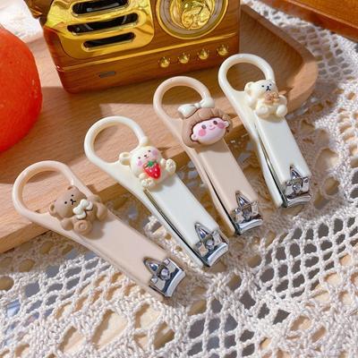 Neue Nette Cartoon Bär Hase Nagelknipser Anti Splash Nagel Trimmer Baby Nagel Pflege Zubehör Maniküre Werkzeuge