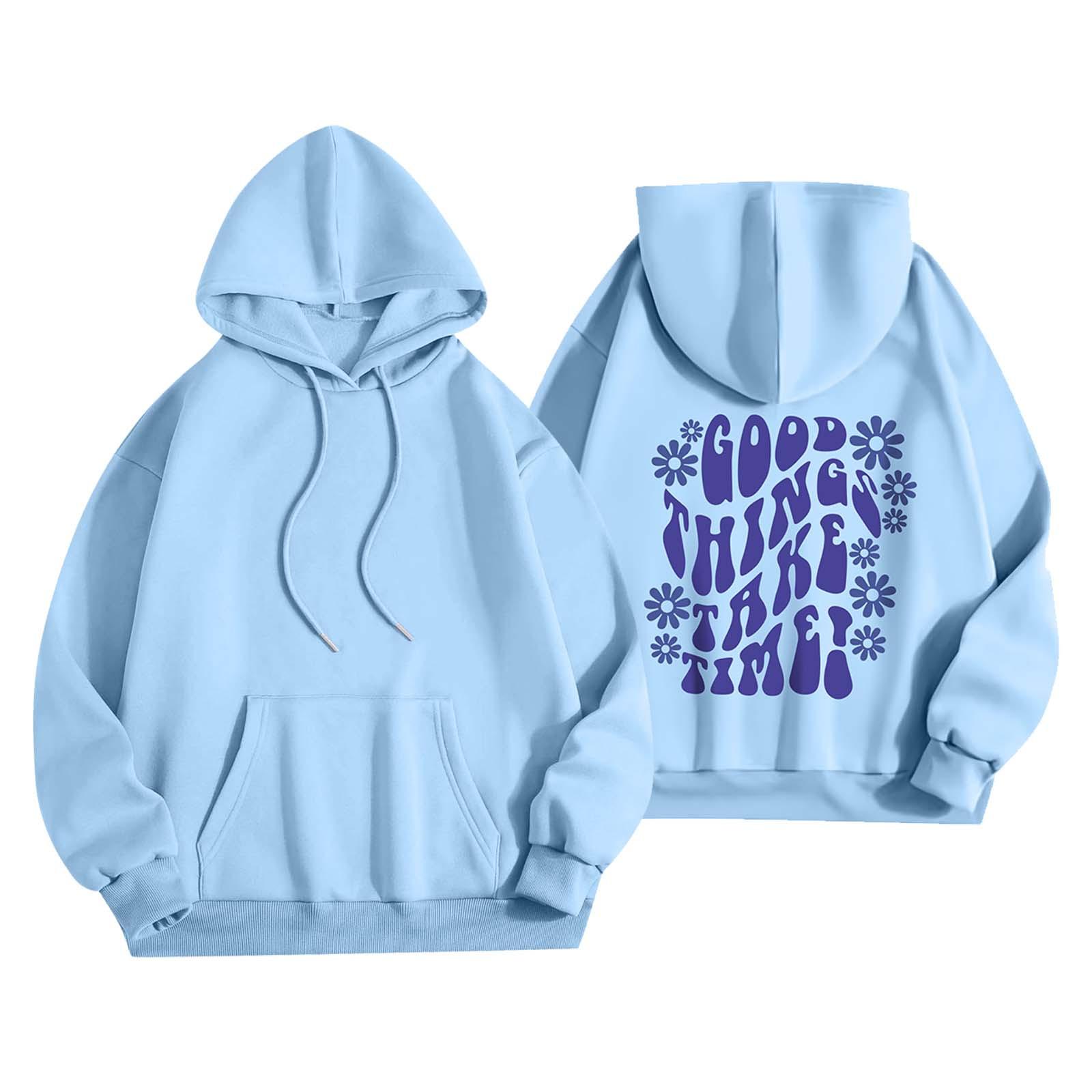 

Женская мода, женский легкий пуловер с длинными рукавами и карманами, толстовка с капюшоном в стиле консервативного стиля XXXL синий