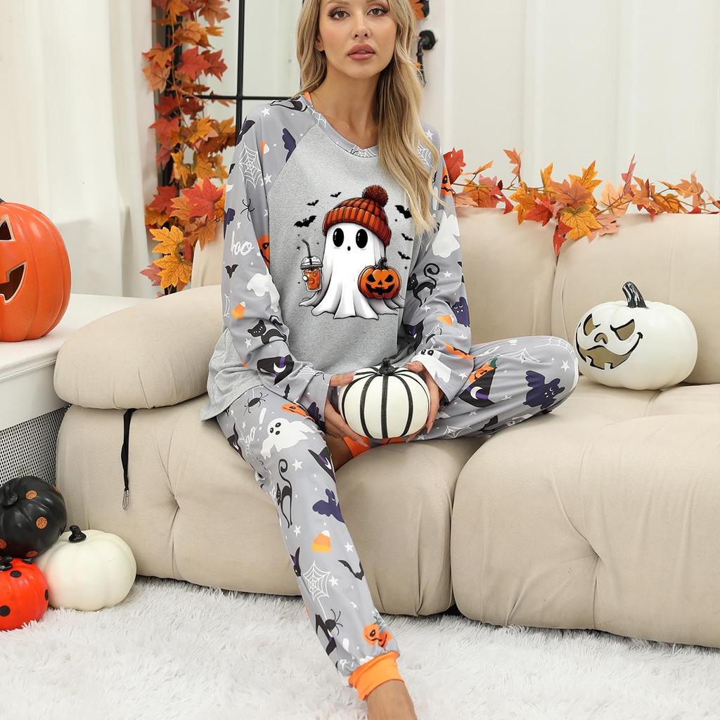 Women's Halloween European & American Two-Piece Homewear Pajama Set