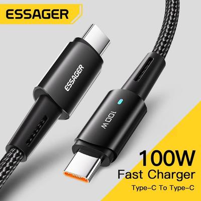 Essager USB-C-Kabel 100 W PD QC 4.0 3.0 USB-Typ-C-Kabel Schnellladekabel Typ C für MacBook Pro Samsung Xiaomi Ladekabel
