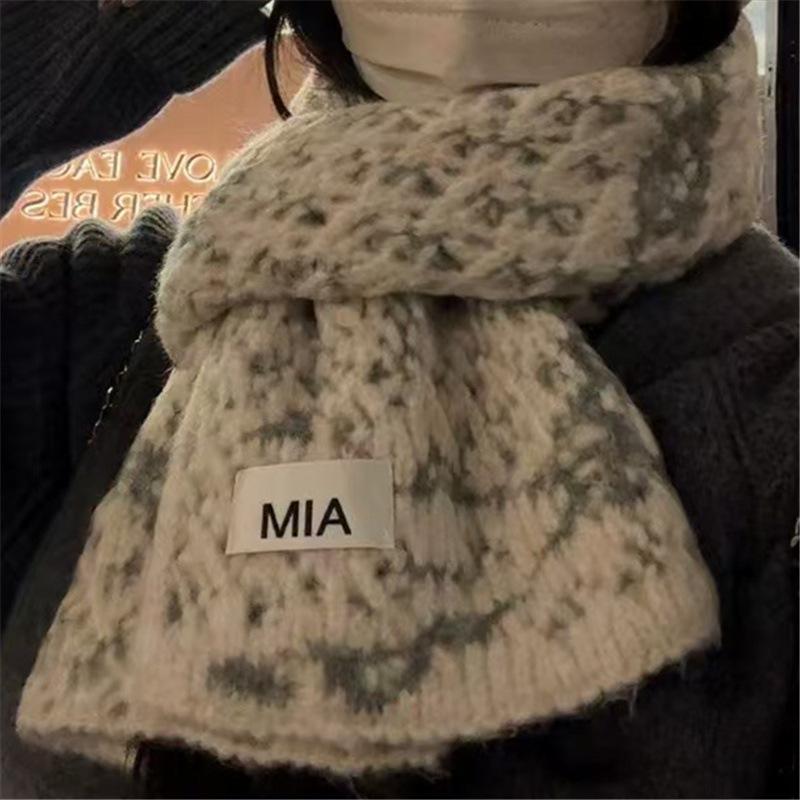 

Wool Blended Scarf Women s New Winter Hat Colorful Cute Wool Knitted Suit Men s Neck Warm Korean Version