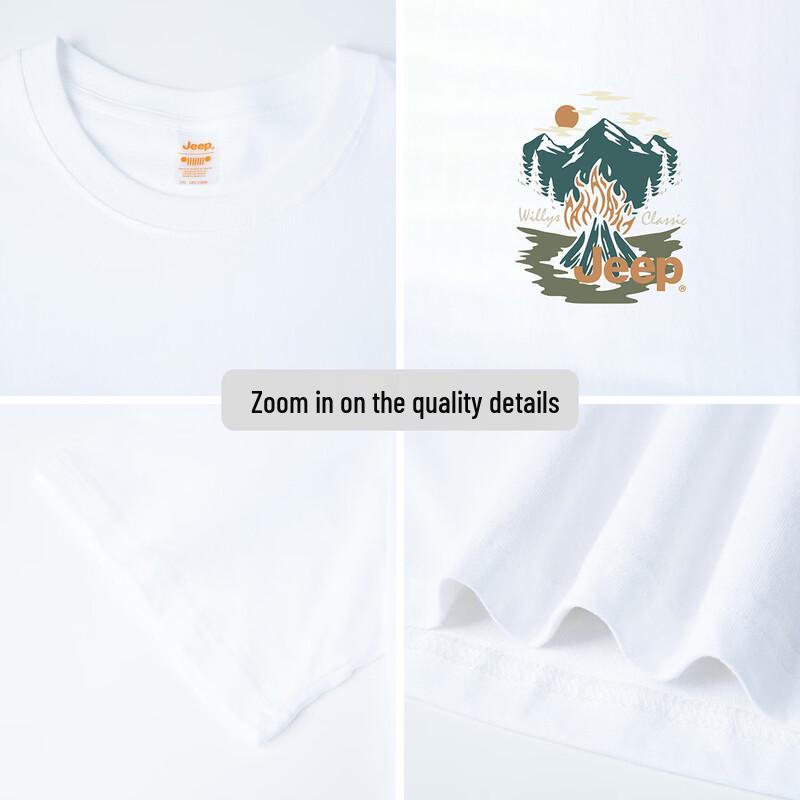 JEEP Men's Summer Round Neck Short Sleeve T-Shirt