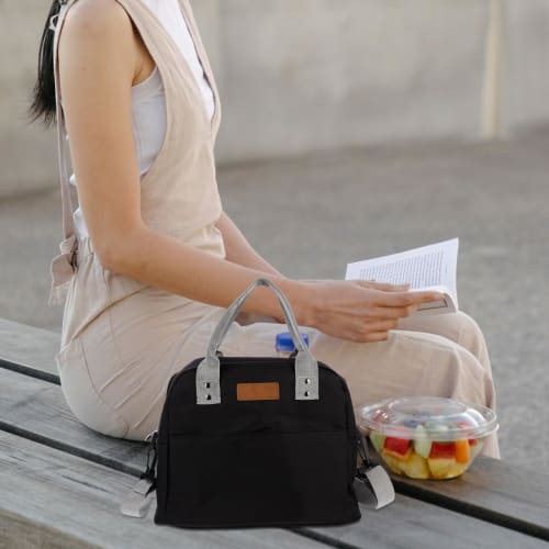 TOYMYTOY Cooler Bag, Lunch Bag, Insulated, Waterproof, Foldable, Cotton Canvas Fabric, Solid Color, Large Capacity, Easy to Carry, Outdoor, Work, Scho