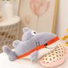 Stuffed Plush Animal Toys Anime Shark Captain Cute Dolls Educational Baby Toys Simulated Shark Children Gift