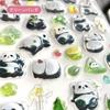 Set of 4 3D Stickers Featuring and Plump Stickers for Planner Strong No Smartphone Water PC Panda, Penguin, Rabbit, Cat. Cute, Decoration,