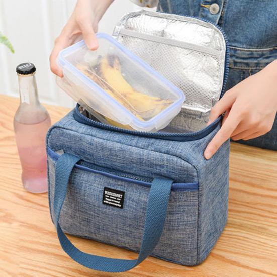 Portable Oxford Cloth Thermal Insulated Food Storage Tote Lunch Picnic Handbag