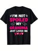 Camiseta Divertida para Mujer con Cita de Abuela y Nieta - NO Estoy Malcriada Mi Abuela Simplemente Me Quiere Camiseta Negra con Letras Rosas - Suave para el Uso Diario Casual