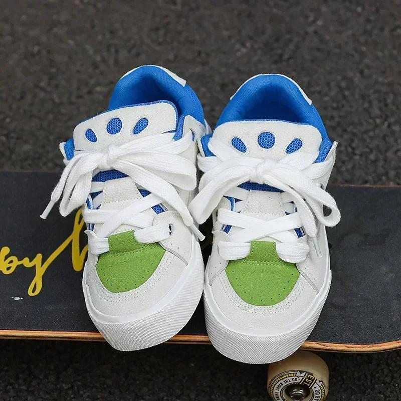 New Sneakers Men Skateboard Shoes Colorful Sneakers Men Streetwear Hip Hop Platform Shoes Men Designer Skate 2024