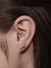 Hei [Sv925] Heart & Pearl Dual Piercing Set
