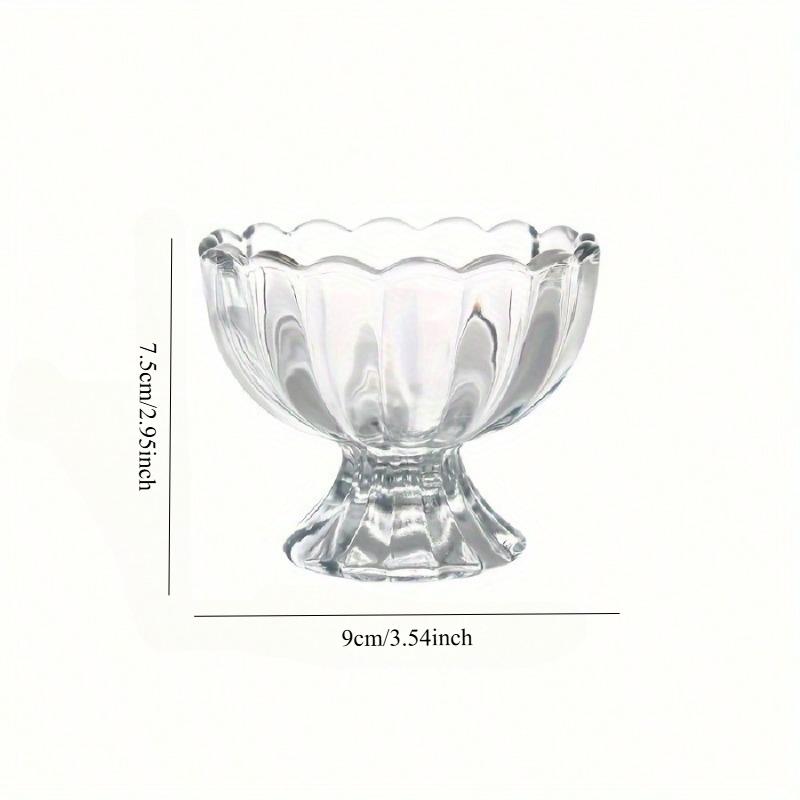 Dessert Glass Cup Ice Cream Pudding Dessert Transparent Mugs Perfect Kitchen Accessories for Ice Cream Fruit Juice Salad
