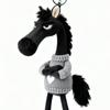 Popolari Portachiavi Cavallo Nero High Cool Sky Selection Peluche Morbido Ciondolo per Auto Portachiavi Bambola di Pezza Lavorata a Maglia per Borsa da Donna Borse per Bambini