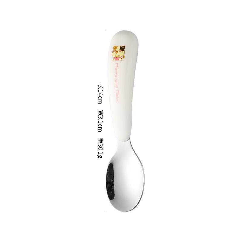 Children s 304 Stainless Steel Cutlery Set: 2-Piece Spoon & Fork for Baby Feeding