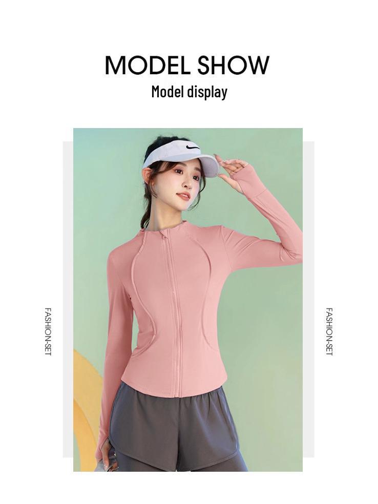 2025 Women's Slimming Morning Run Yoga Set - Long Sleeve Quick-Dry Fitness Outfit