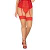Obsessive - Sexy Strümpfe Mit Roter Spitze Blossmina 4XL/5XL