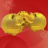 Practical Animal Pig Plastic Piggy Bank Gold Pig Frosted Pig Money Jar Plastic Thickened Coin Saving Box Festive Occasions