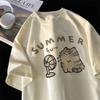 100-160 Summer Simple Casual Children's Harajuku Style Printed Cute Childlike Short-sleeved T-shirt