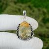Pear Ocean Jasper Stone Sister Artisan Unique Bezel Pendant 925 Sterling Silver