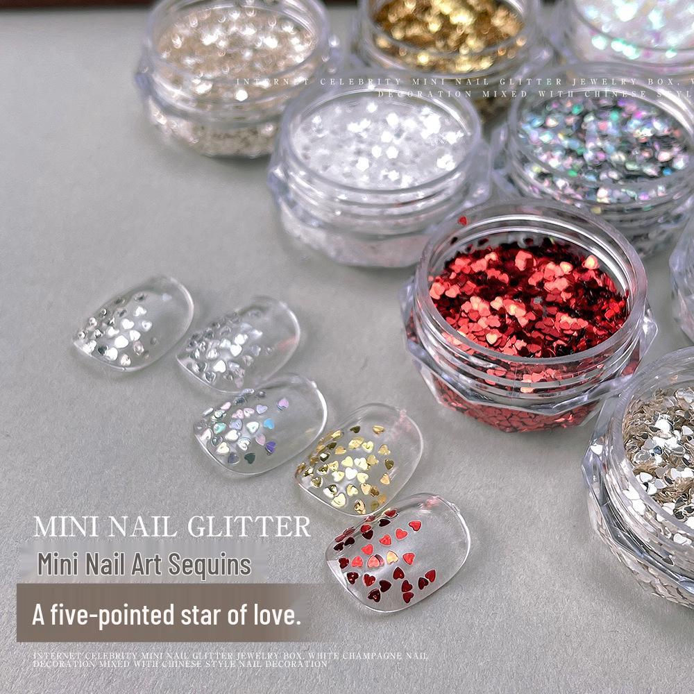 Irisierende Stern Pailletten für Nagelkunst - DIY Mini Fünfzackige Sterne