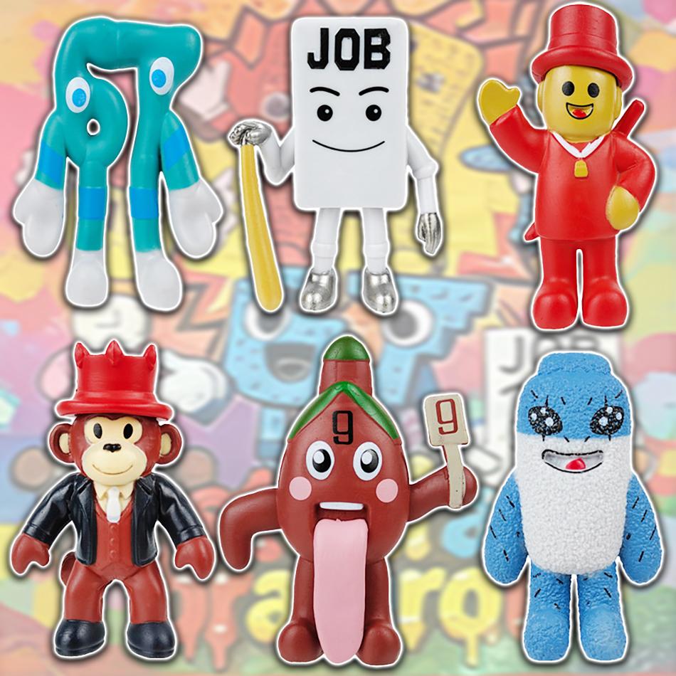 Discover Intime Latest 6Pcs/Set Steal A Brainrot Anime Action Figures Ornaments 67 House 9 Job Strawberry Elephant Cute And Charming Model Doll Playthings Present