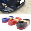 Bande Protectrice Lèvre de Pare-chocs de Voiture 2,5 m Séparateur Kits de Carrosserie Spoiler Pare-chocs Porte de Voiture Pare-chocs Lèvre en Caoutchouc Fibre de Carbone