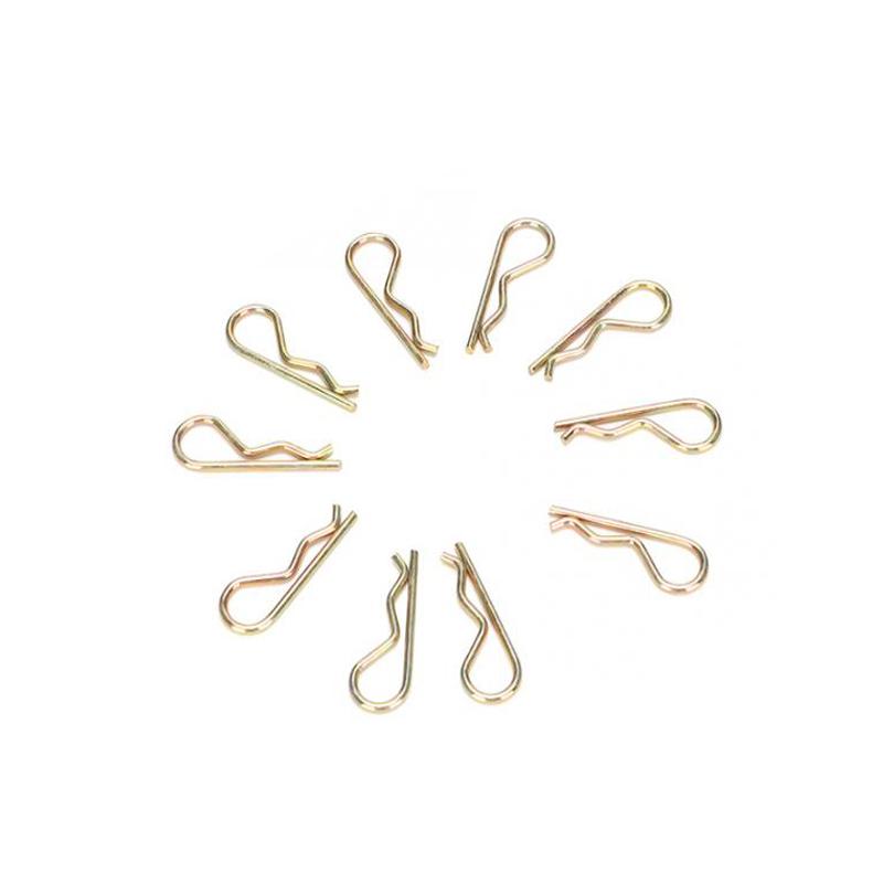 

Пружинний шплінт із вуглецевої сталі R-подібної форми 1,2 мм 1,8 мм 2 мм 3 мм 4 мм діаметром кріплення для ремонту автомобілів zinc 1.6x33mm 10pcs