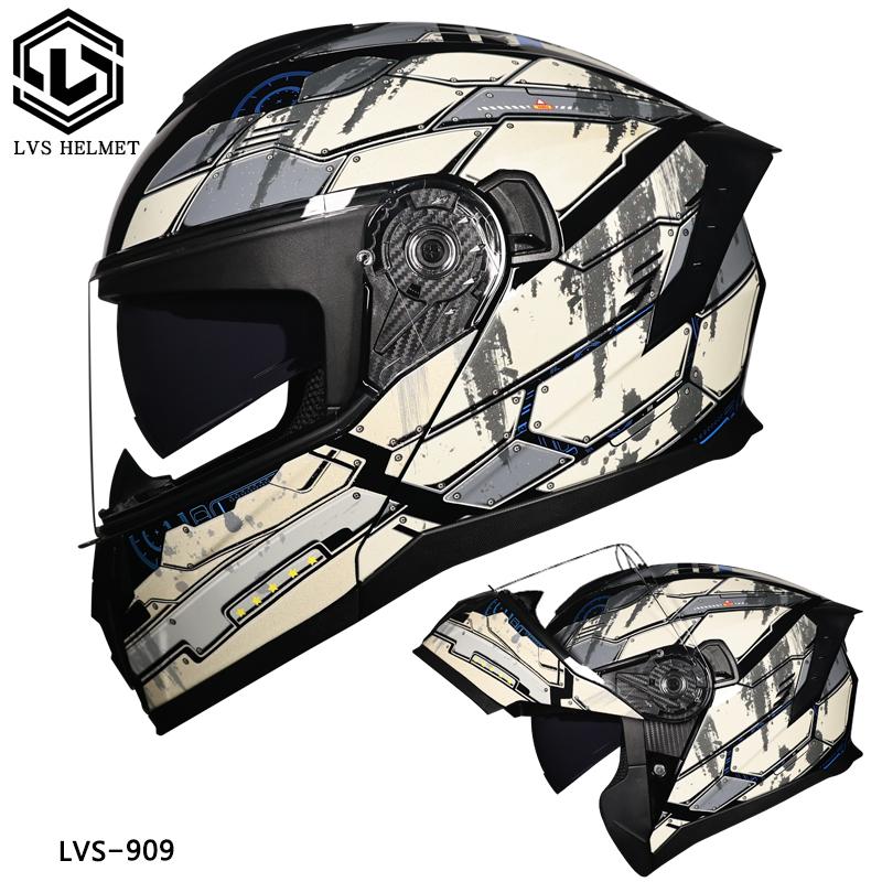 Новый модульный мотошлем-флип LVS с двойным стеклом, полнолицевой шлем Casco para Motos, высококачественный шлем capacete, одобренный DOT M
