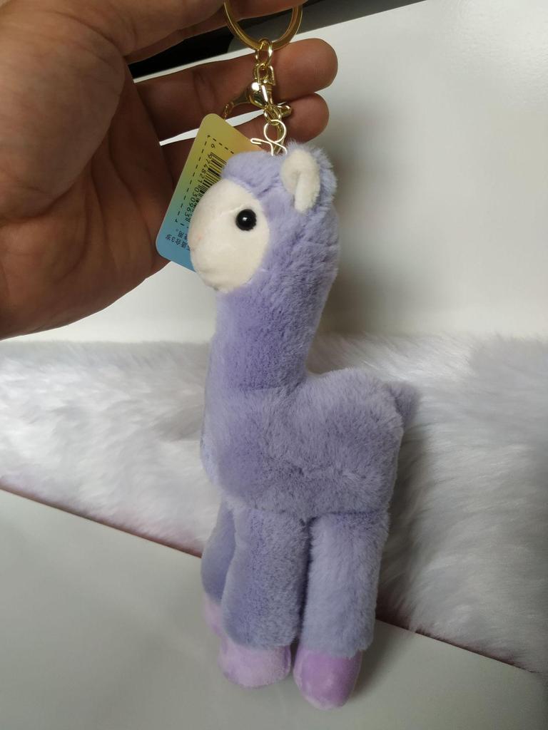 Colorful Cartoon Alpaca Keychain - Plush Llama Doll Bag Charm