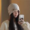 Coldproof Plush Beanies Hats Thickened Letter Pullover Hats Fashion Fleece Knit Beanies  Autumn