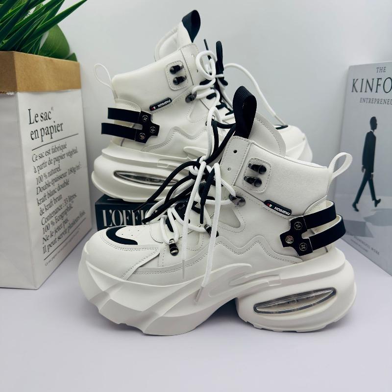 Paar Qualität High Top Sneaker Rutschfest Abriebfest Plateau Herren Freizeitschuhe Damen Mesh Weiße Schuhe Chaussure Hommes