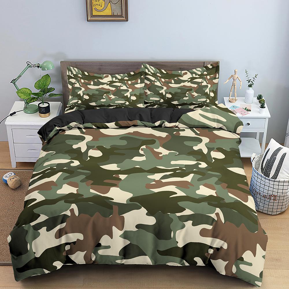 Camouflage Pattern Duvet Cover Bedding Set Microfiber Classic Clothing Style Masking Camo Print Quilt/Comforter Cover Home Decor