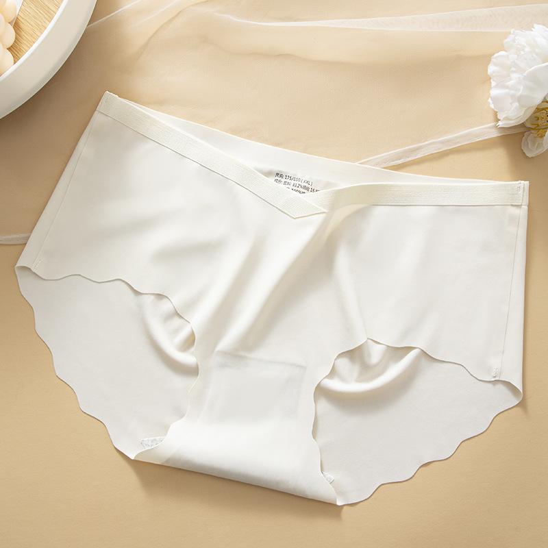 Female Spring and Summer Without Trace Ice Silk Pregnant Woman Low Waist Briefs