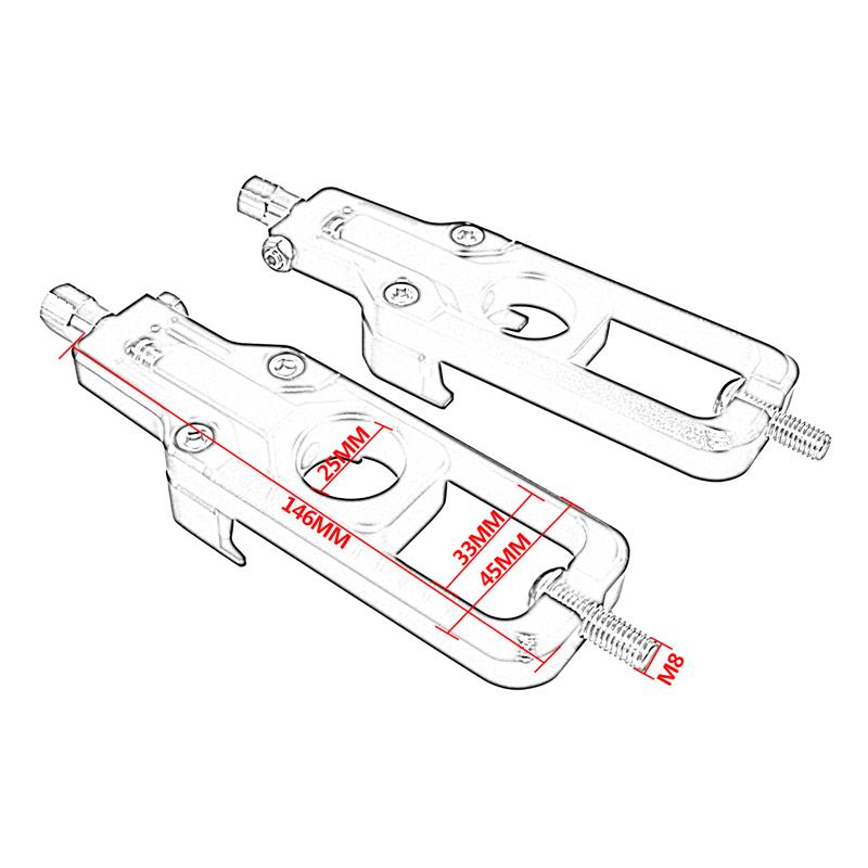 Rear Wheel Axle Blocks Chain Adjusters Tensioners Kit for KAWASAKI Ninja ZX10 ZX10R ZX-10R ZX1000 ZXT00 2011 2012 2013 2014 2015