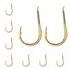 20Pcs/Pack Single Barbed Hook High Carbon Steel Gold Fish Hooks Golden Fishing Hooks  Fishing Lover