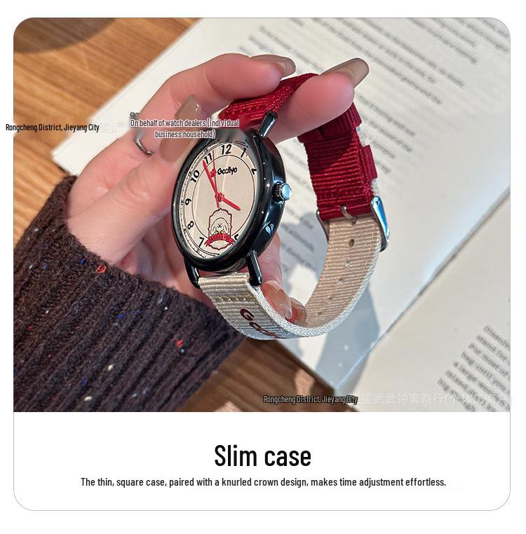 GCCLIYO Women's Retro Canvas Strap Watch