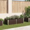 vidaXL Raised Bed 160 X 80 X 45 Cm Galvanized Steel Brown