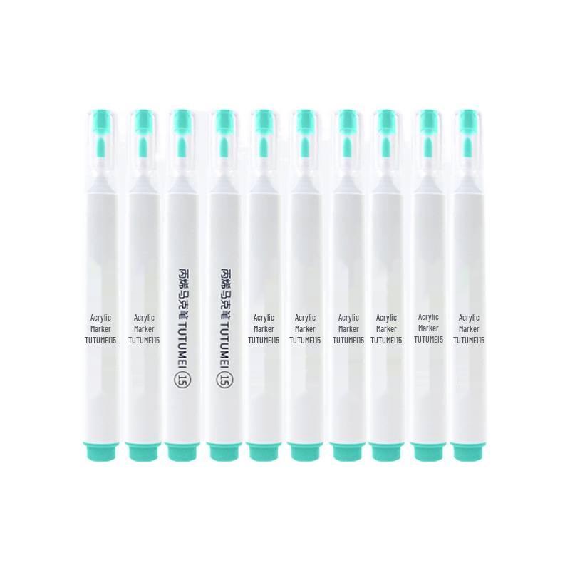 Single Color 36-Pack Waterproof Art Markers - Black, White, Red Opaque - Ideal for Kids' Painting