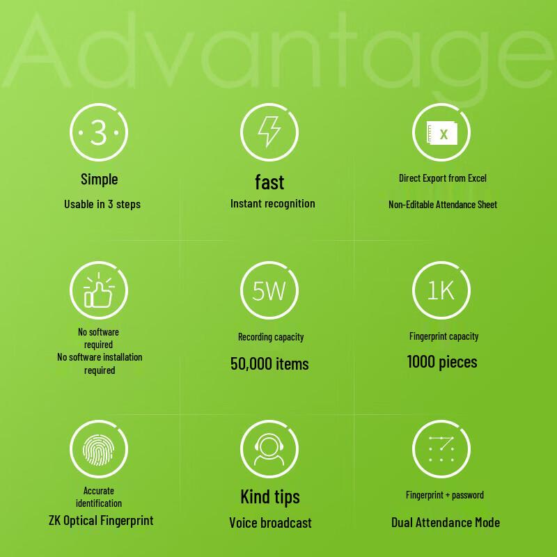 ZKTeco X10 Fingerprint Attendance Machine