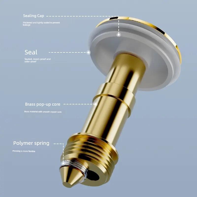 Bathroom Sink Pop-Up Core Anti-Clogging Anti-Odor Filter Drain Stopper Universal Drain Filter To Prevent Hair Clogging