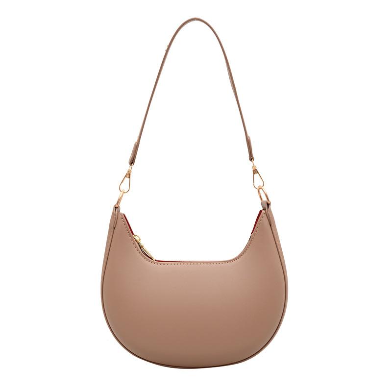 2025 New Women Luxury Shoulder Bags Large Capacity Pu Leather Half Moon Hobo Bags Travel Commuter Handbags