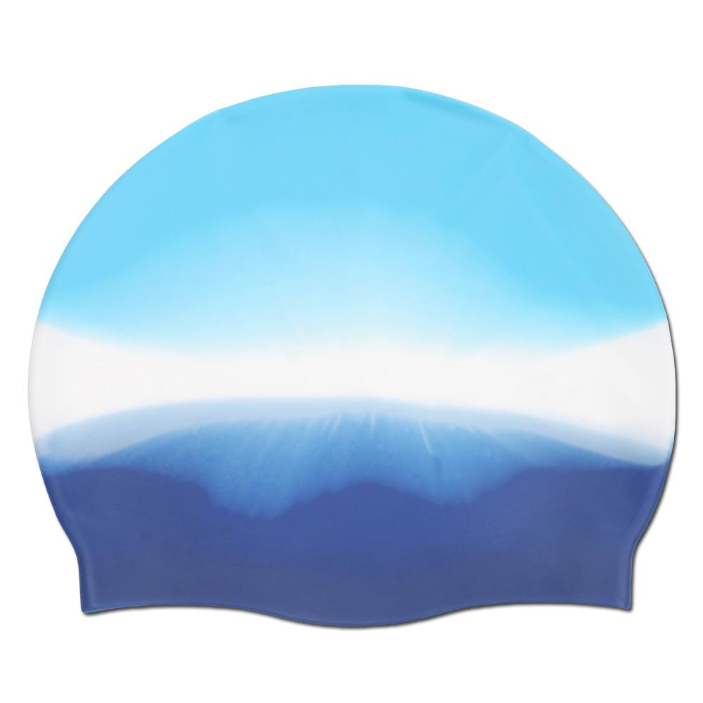 High-Elasticity Silicone Swimming Cap for Adults - Comfortable, Non-Constricting, Enlarged Size, Unisex, Colorful Design