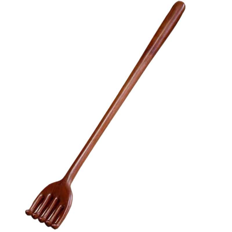 Golden Sandalwood Integrated Multi functional Itching Rake Massage Claw Wooden Back Scratcher No Need for Human Scratching Rake