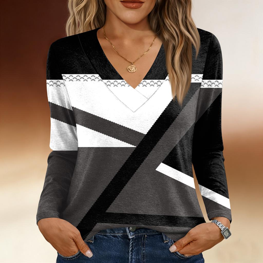Long Sleeve Shirts For Women Cute Print Graphic Tees Blouses Casual Plus Size Basic Tops Pullover