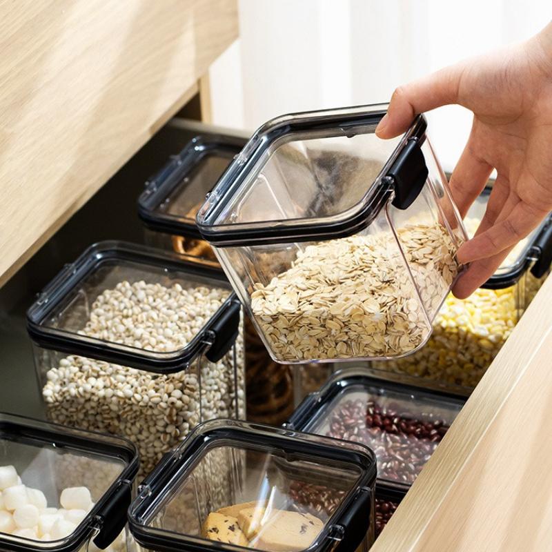 Kitchen Food Storage Containers Organizers for Pantry Fridge Organizer Jars With Lid Plastic Storage Container Spices Boxes