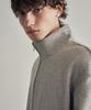 ROTEMBER Studded High-Neck Crop Zip-Up Sweatshirt [Melange Grey]