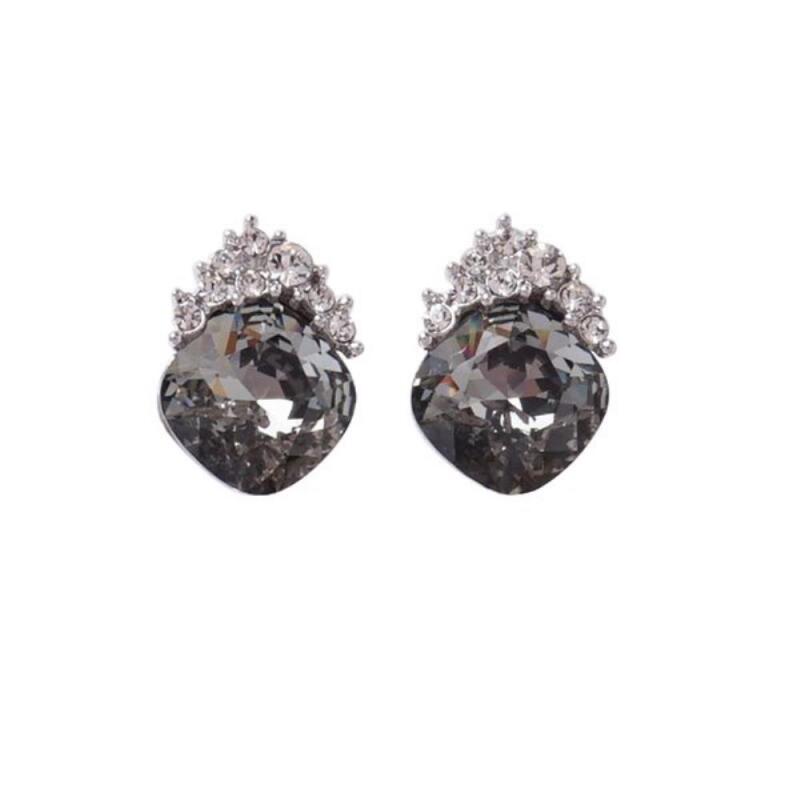 

Bferran Black Earrings Silver Crystal Women ONECOLOR