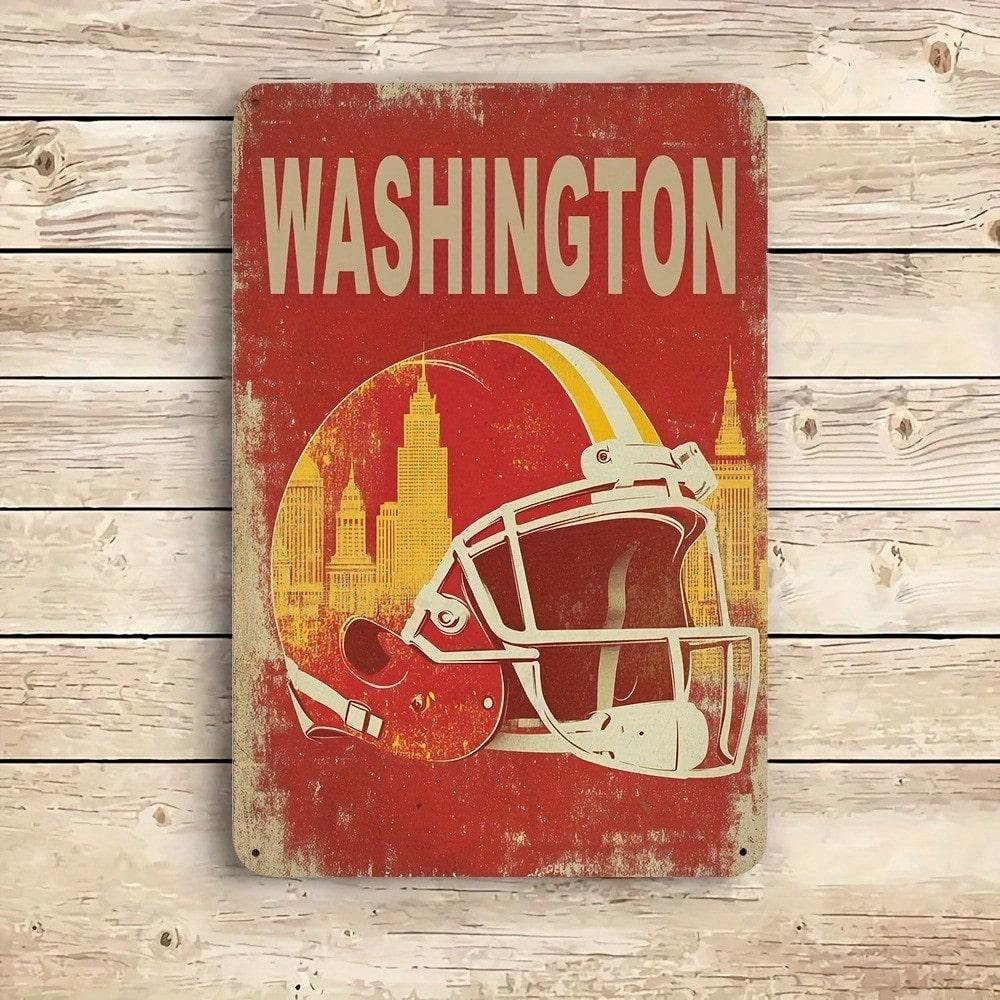 

Vintage Metal Sign Washington Fan Retro Aluminium Wall Decor Bar Garage Man Cave 8x12 Inch 20x30 різнокольоровий