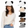 Plush Bear Ear Baseball Cap Peaked Design Fluffy Peaked Cap Cute Faux Fur Winter Hat Winter Season