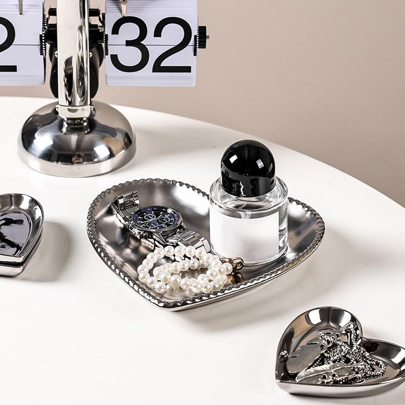 1PC Necklace Decorative Plate Shop Dressing Table Creative Earring Hanging Board Home Supplies Ceramic Tray Jewelry Stand