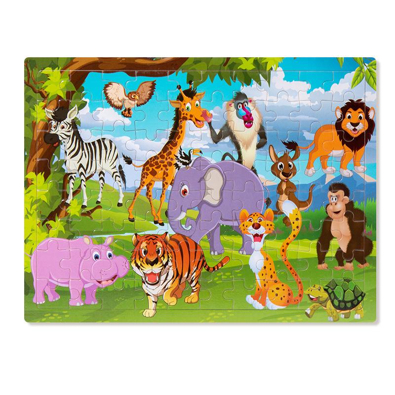 Wooden puzzle children animal cartoon fairy tale plane puzzle baby early education puzzle building block toy